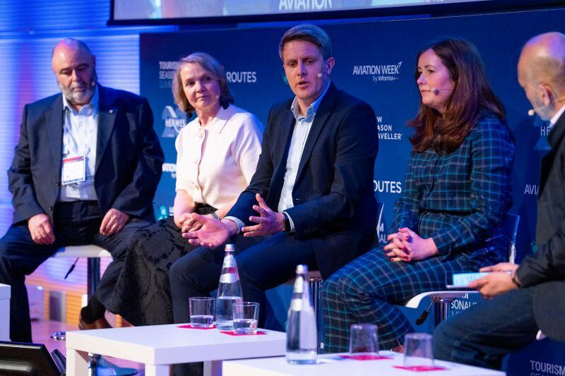 (L-R): Leslie Vella, President, Malta Tourism Authority; Debbie Hindle, Chair, ICRT global; Scott Lawson, Senior ESG Manager, easyJet holidays; and Lyn Donnelly, Senior Sustainable Growth Manager, VisitScotland.