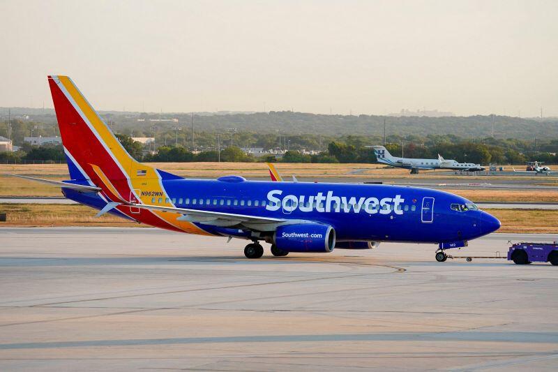 Southwest Airlines aircraft at San Antonio Airport