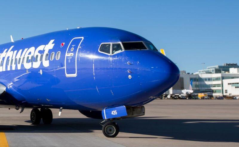 the nose of a Southwest Airlines aircraft