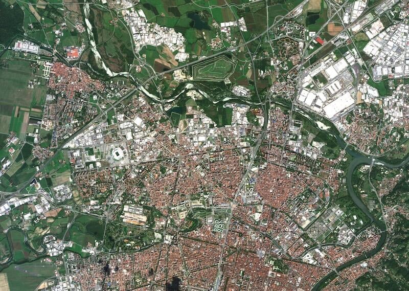 EO sat image of Turin, Italy