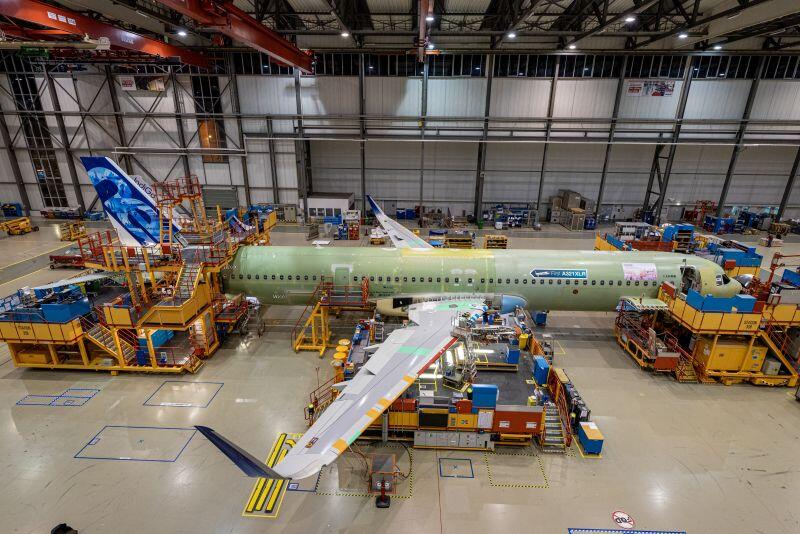 Airbus A321XLR in assembly line 