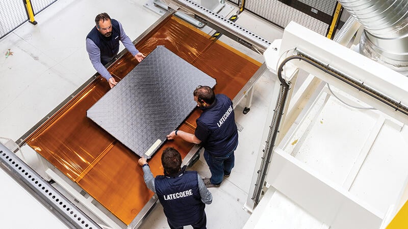 employees working with composites