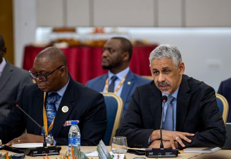 Dr Sidi Ould Tah (right), president of the African Development Bank Group, chaired the meeting. 