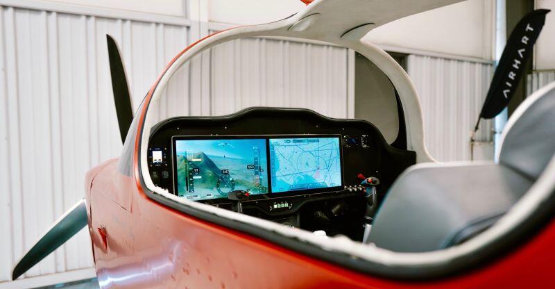 Airhart is developing a two-screen integrated avionics system for general aviation. 