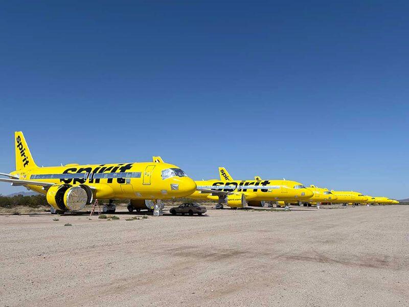 Ascent Aviation Spirit Airlines aircraft