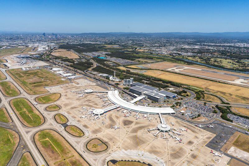 Brisbane Airport from above