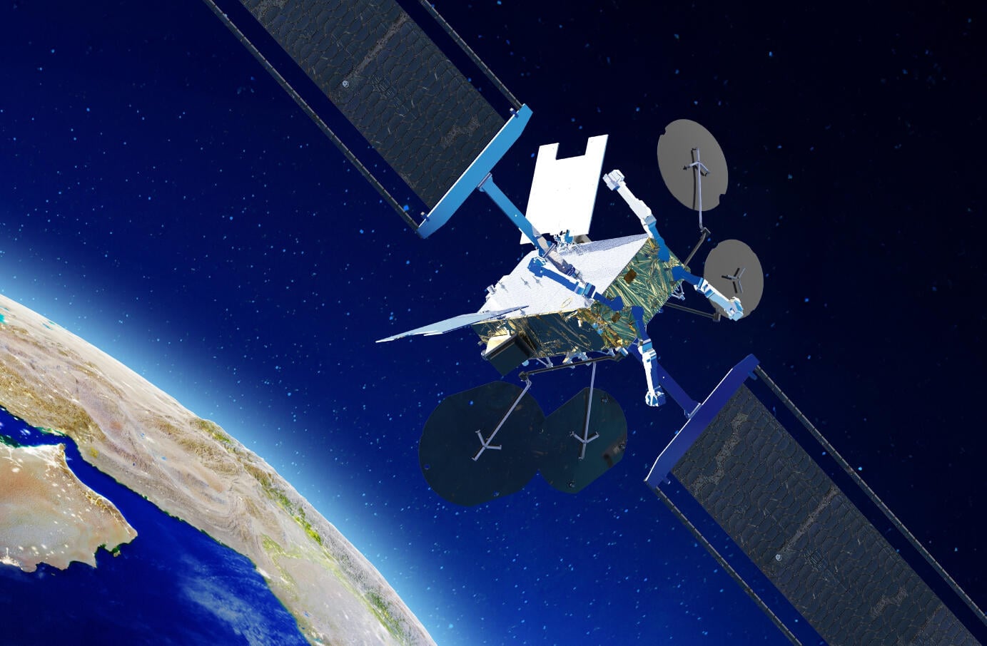 satellite promo image above earth