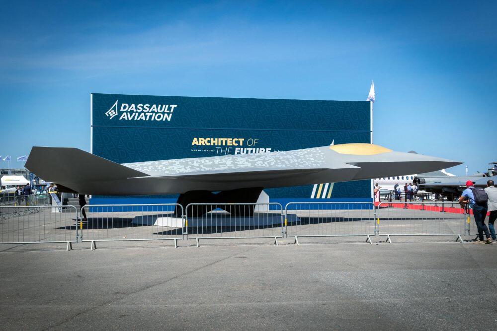 Mock-up of the NGF Future Combat Air System (FCAS) from Dassault Aviation