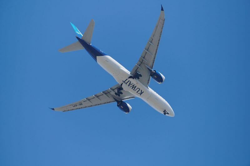 Kuwait Airways aircraft inflight