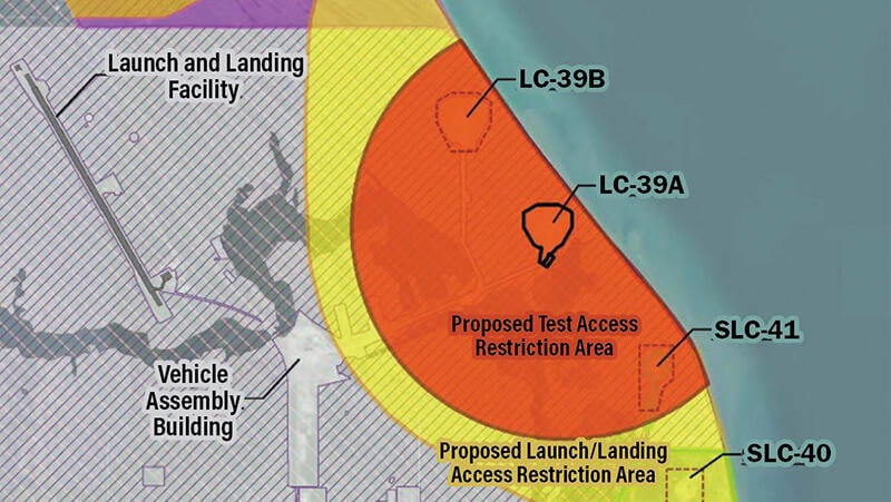 map of Starship-Super Heavy test site