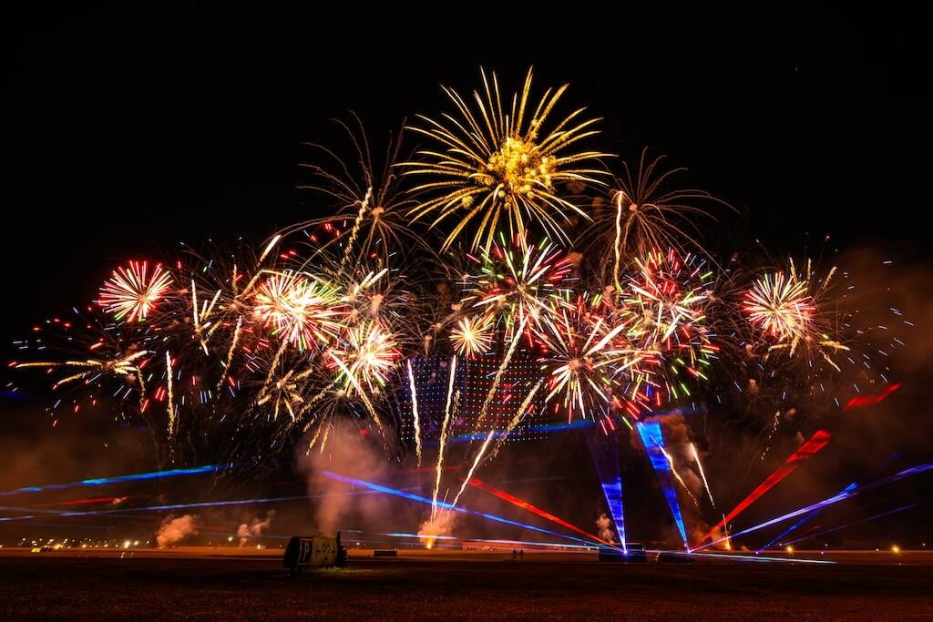 Fireworks flag