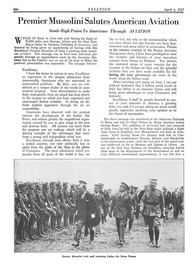 Mussolini letters
