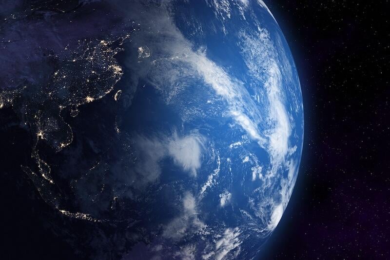 philippines lit up in satellite image