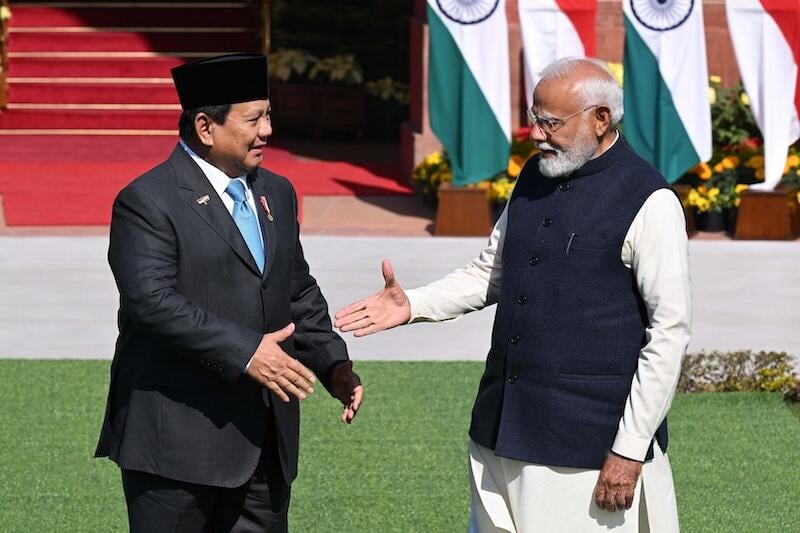 Prime Minister Narendra Modi and Indonesian President Prabowo Subianto