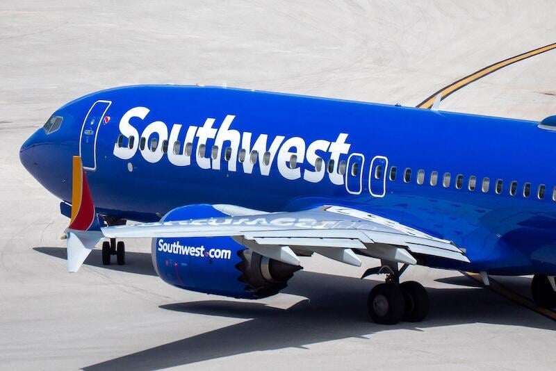 southwest jet on tarmac