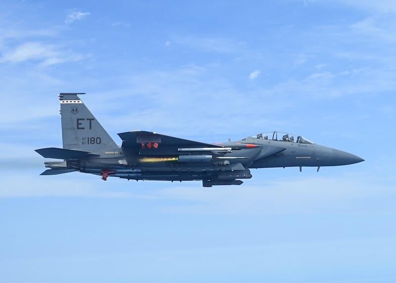 f-15 with guided rockets