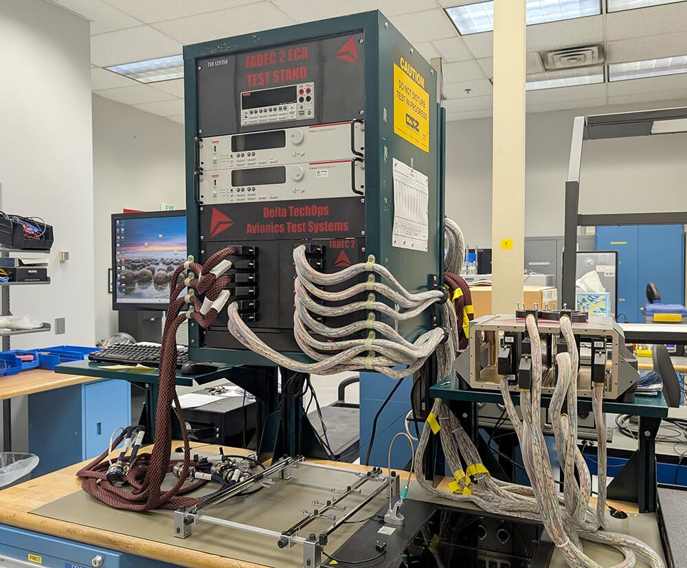 Aircraft engine computer testing equipment