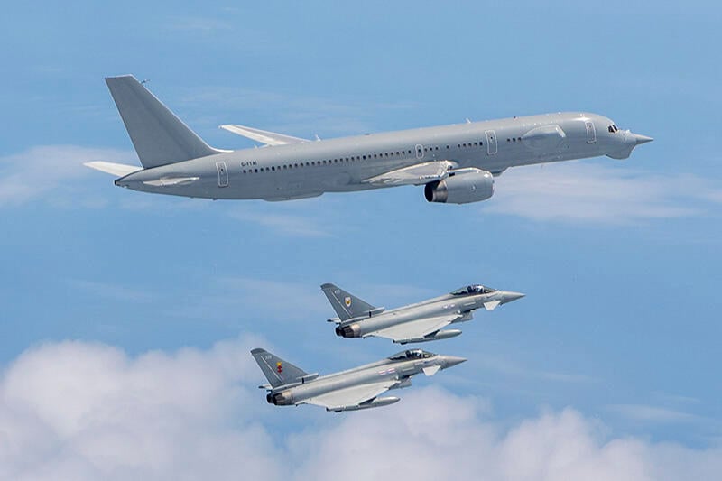 Excalibur flying with Typhoons