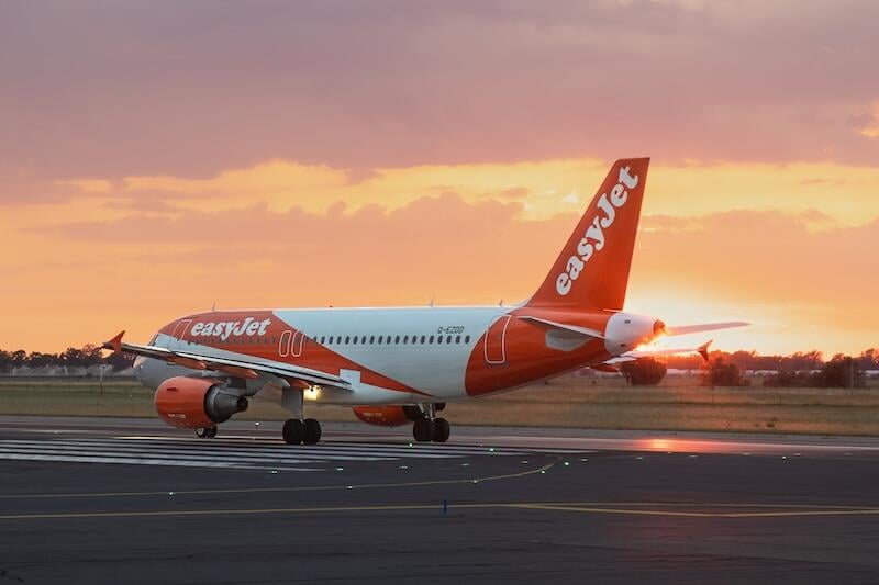 easyjet jet on the tarmac
