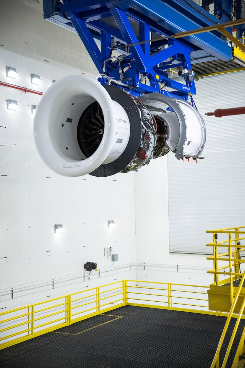 Leap-1B in MTU Maintenance Fort Worth test cell