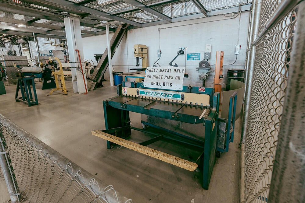 Sheet metal equipment