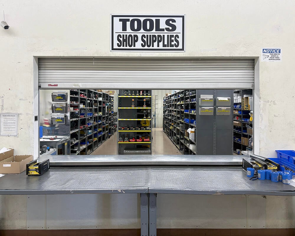Materials storage window