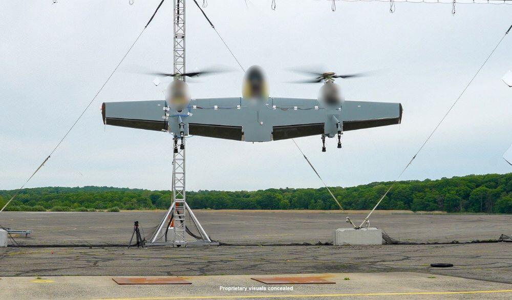 Art credit: Sikorksy Caption: Details of the Nomad 100 are blurred out in this photograph of the VTOL UAS flying
