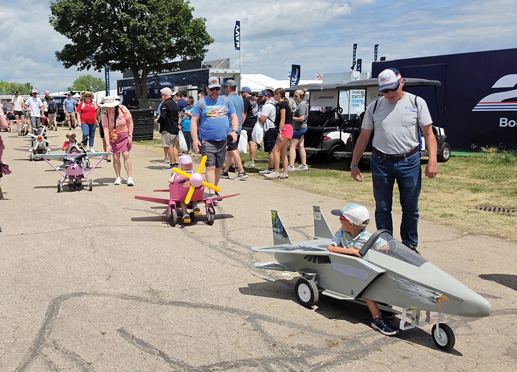 AirVenture’s 40th annual Kiddie Pedal Plane Parade