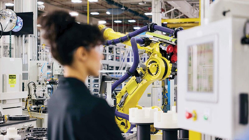 Pratt & Whitney’ robotic arm system 