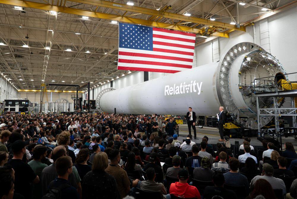 Relativity Space Caption: NASA Administrator Jared Isaacman announced a public-private partnership with Relativity Space to advance Mars science.