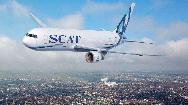 SCAT Airlines Boeing 767-300BCF rendering. 