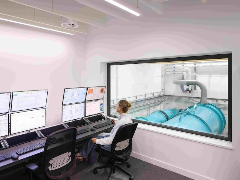 Centerpiece of the New Whittle Laboratory is a rapid test variable density facility. 