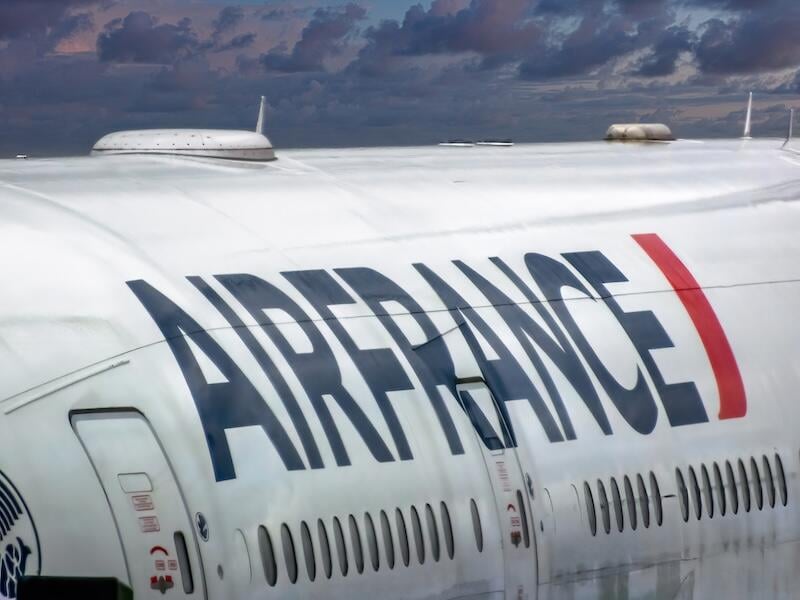 closeup of air france aircraft