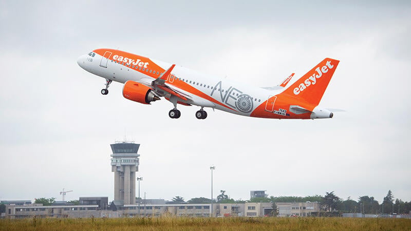 EasyJet aircraft takeoff