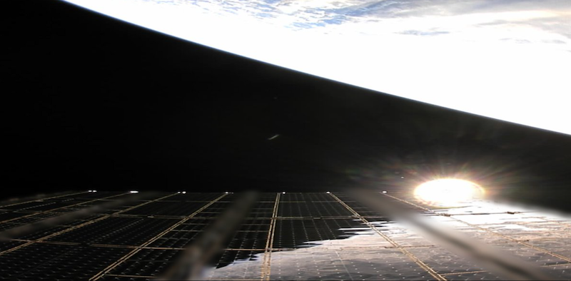 bluebird solar satellite array