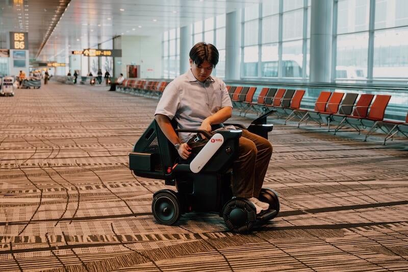 autonomous wheelchair at changi