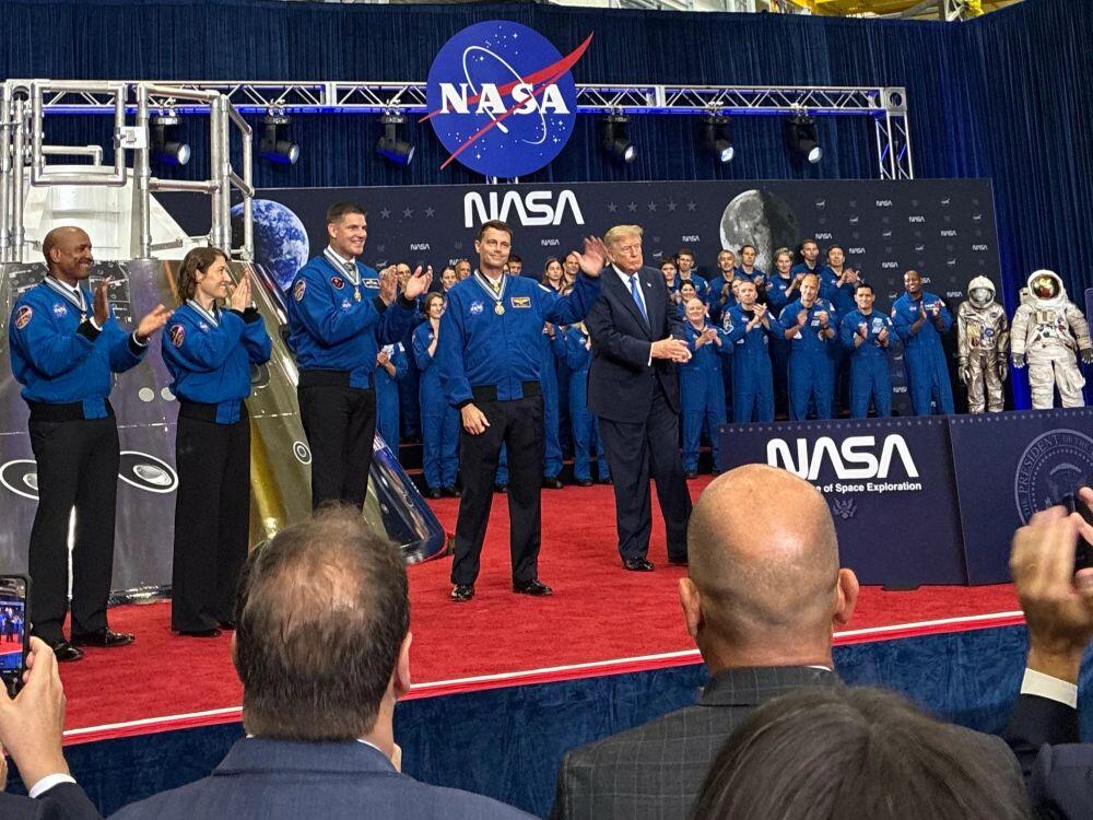 Artemis II astronauts with President Donald Trump