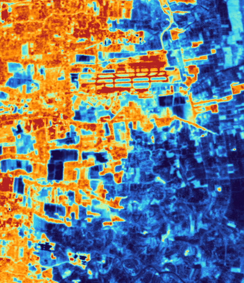 satellite thermal infrared map