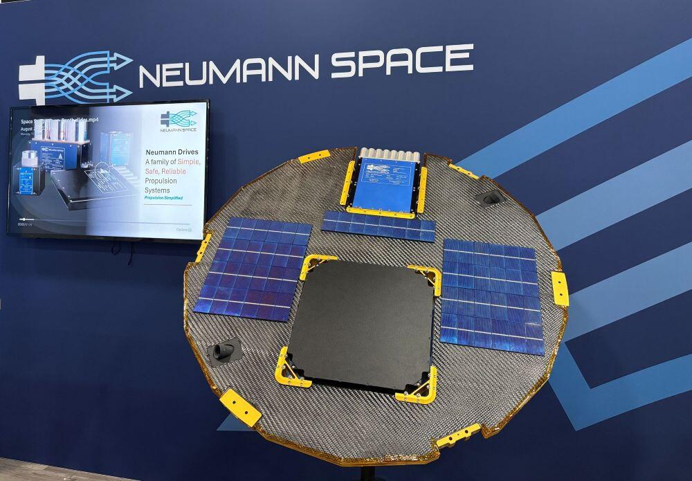 Neumann Space plans to pair the DiskSat configuration with its metal-based propulsion system Credit: Neumann Space