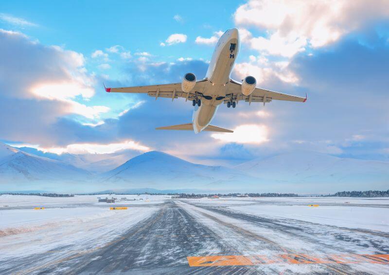 winter takeoff