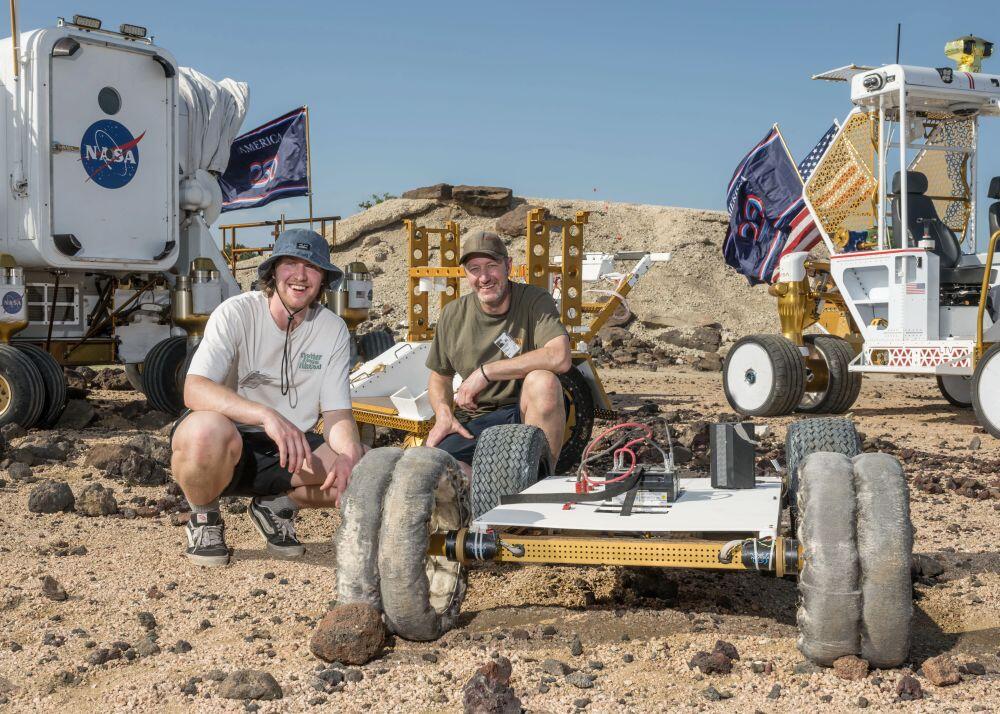 Caption: A father-son team won the challenge Credit: NASA