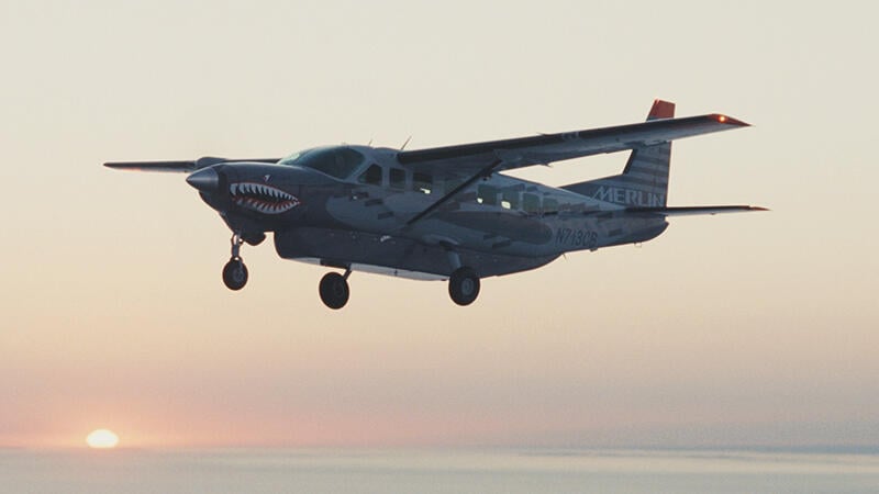 Merlin Caravan flying in sky