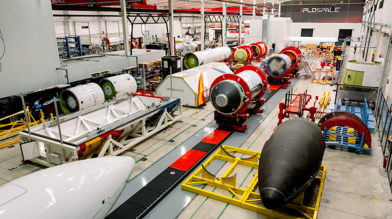 PLD space factory floor with rocket components
