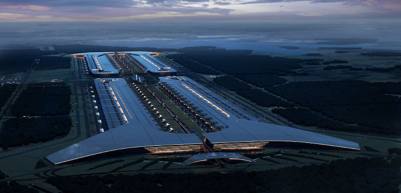 aerial view of the Terafab chip production site in Texas