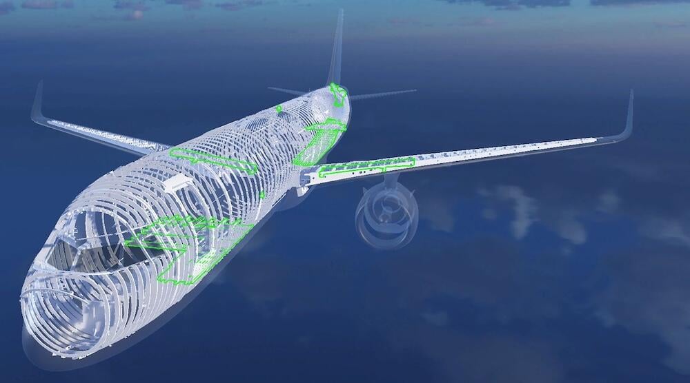 Airbus computer model of A320-like aircraft