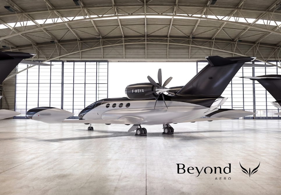 Aircraft in a hangar