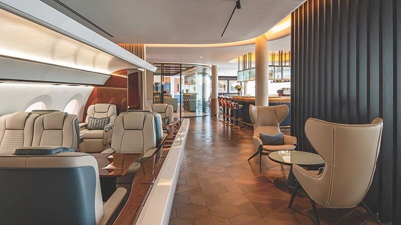 interior of FlexJet private terminal