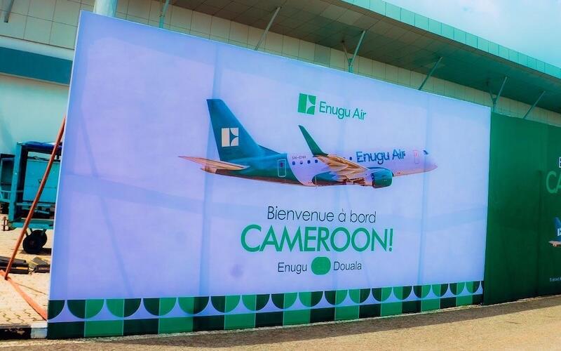 Enugu Air launch poster for Cameroon service