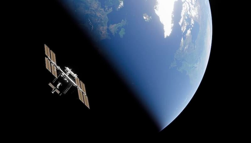 international space station orbiting earth