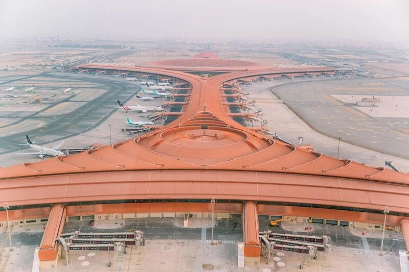 aerial view of King Abdulaziz International Airport